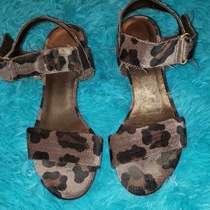 Stuart Weitzman Animal Print Block Heels Size 6